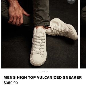 JAMES PERSE MEN'S HIGH TOP VULCANIZED SNEAKER 10 Canvas brand new sold out